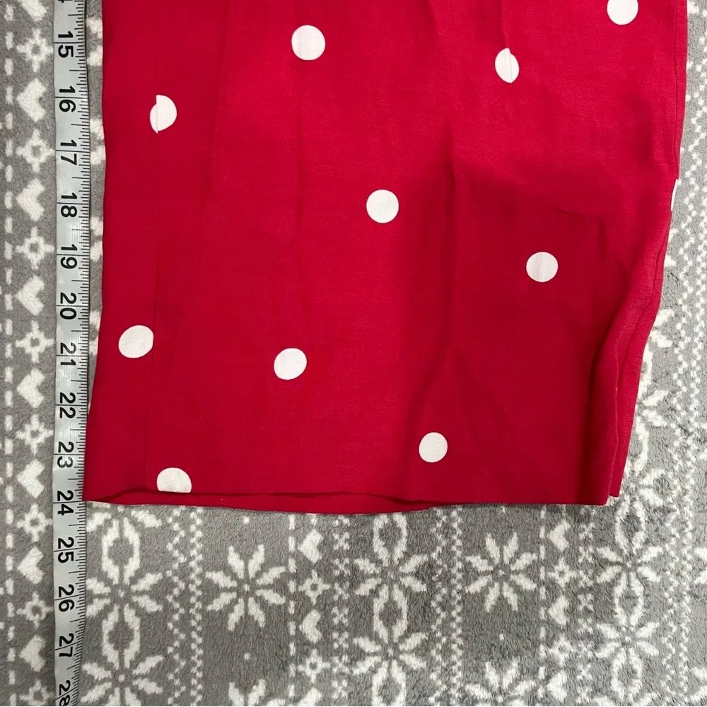 Loft Polka Dot Jumpsuit Elastic Waist‎ Pink/White Medium Summer Casual Parisian